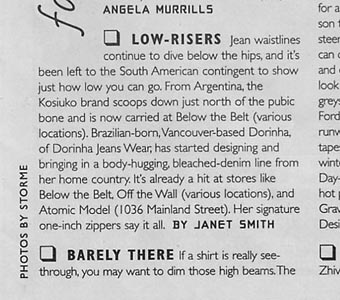 Dorinha Jeans in Georgia Straight